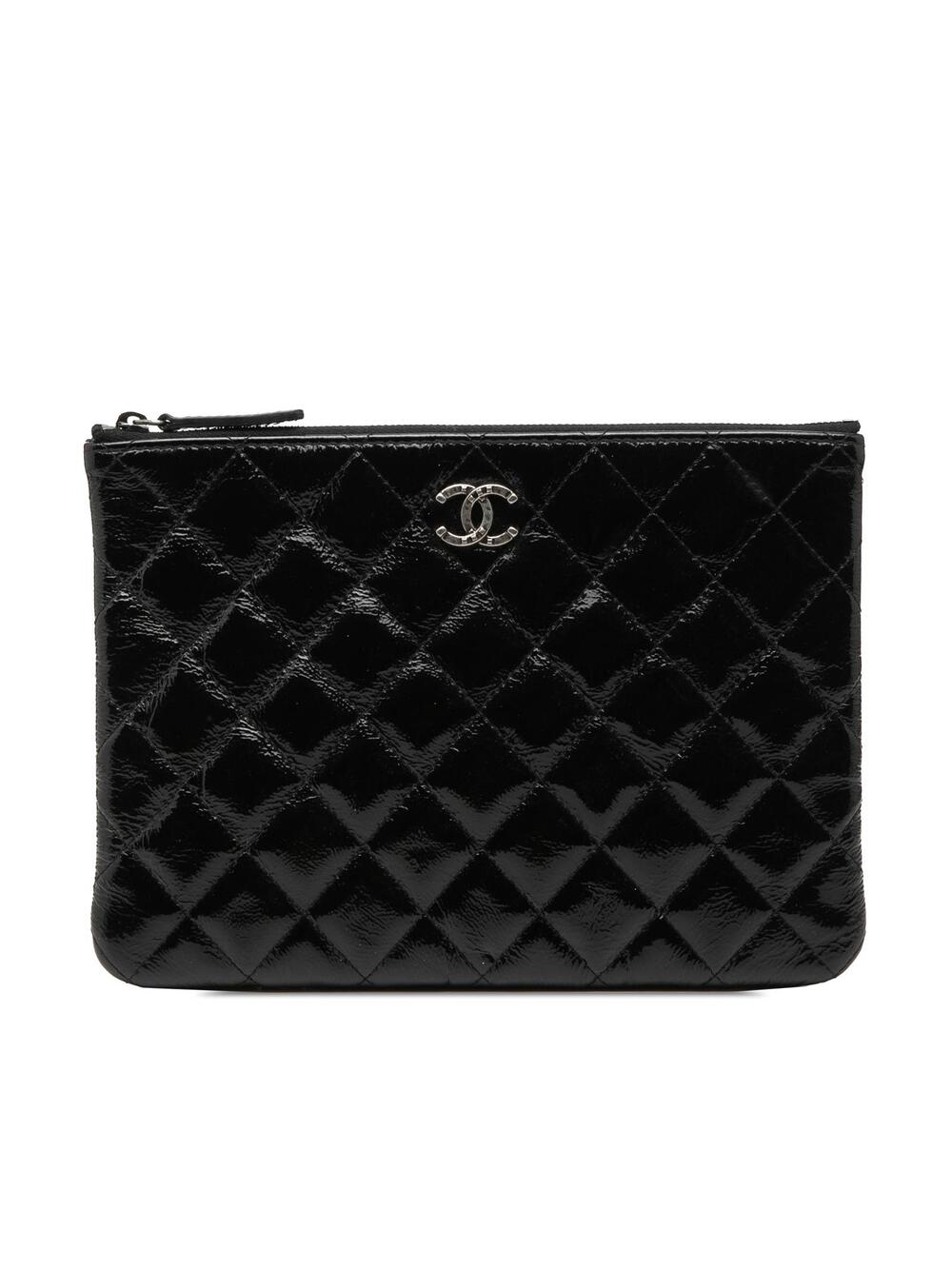 Chanel Small Quilted Crinkled Patent O #342930C83B